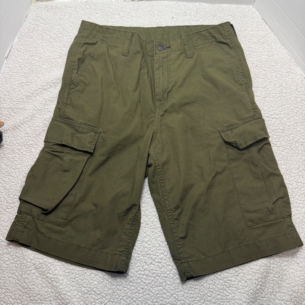 Carhartt WIP Cargo Shorts Olive Green Men's Size 29 Workwear Streetwear